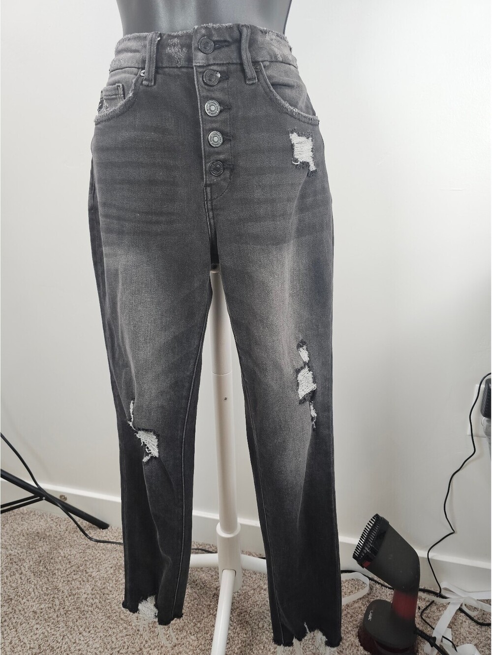 Kancan Distressed Black Jeans